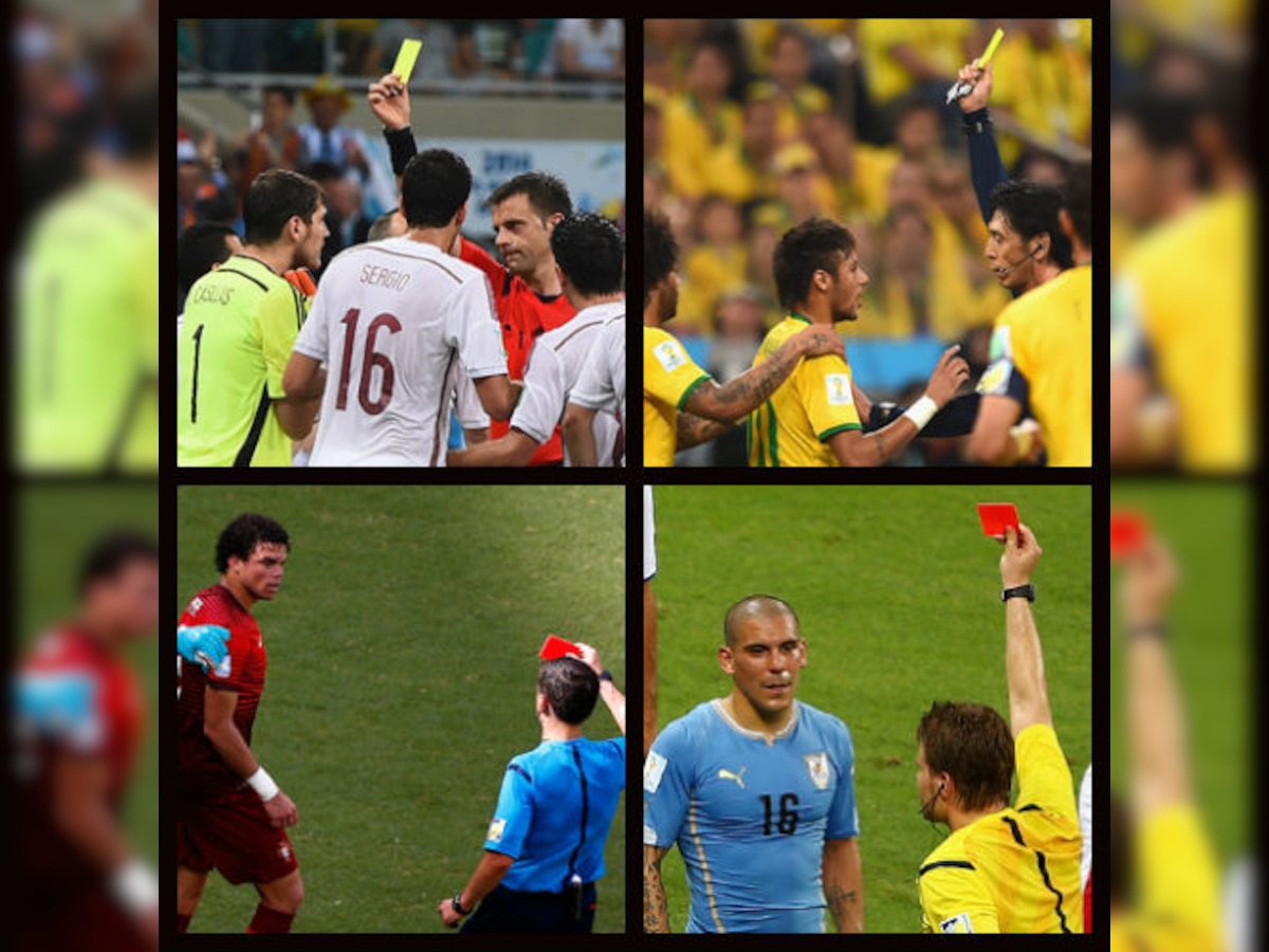 2014 FIFA World Cup: World Cup red and yellow cards