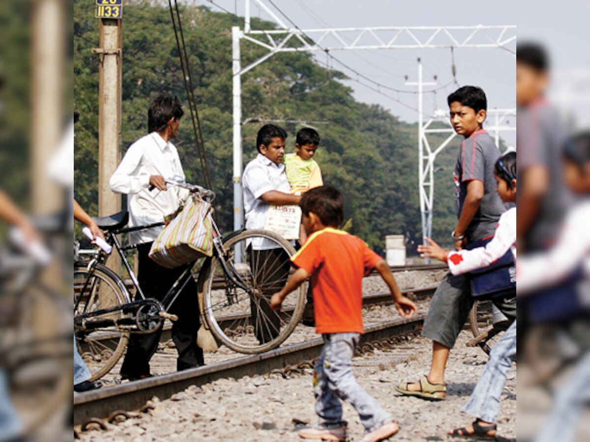 Crossing those deathly tracks