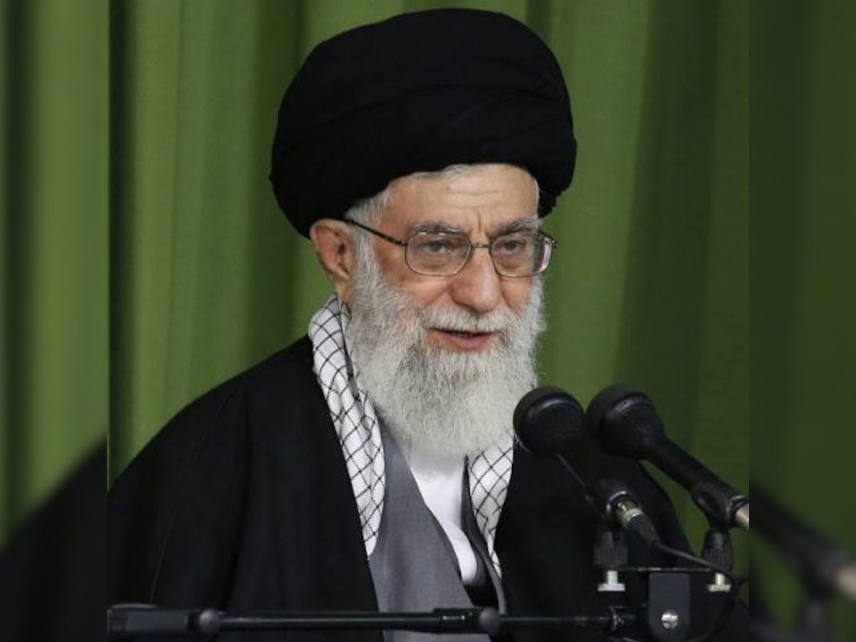 Supreme Leader Ayatollah Ali Khamenei gives address on TV after casting vote in Iran's presidential election