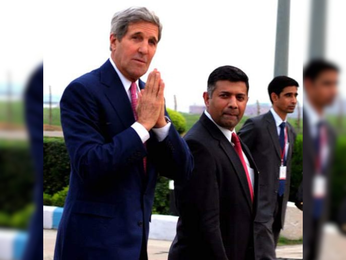 US Secretary of State John Kerry arrives in India for strategic dialogue