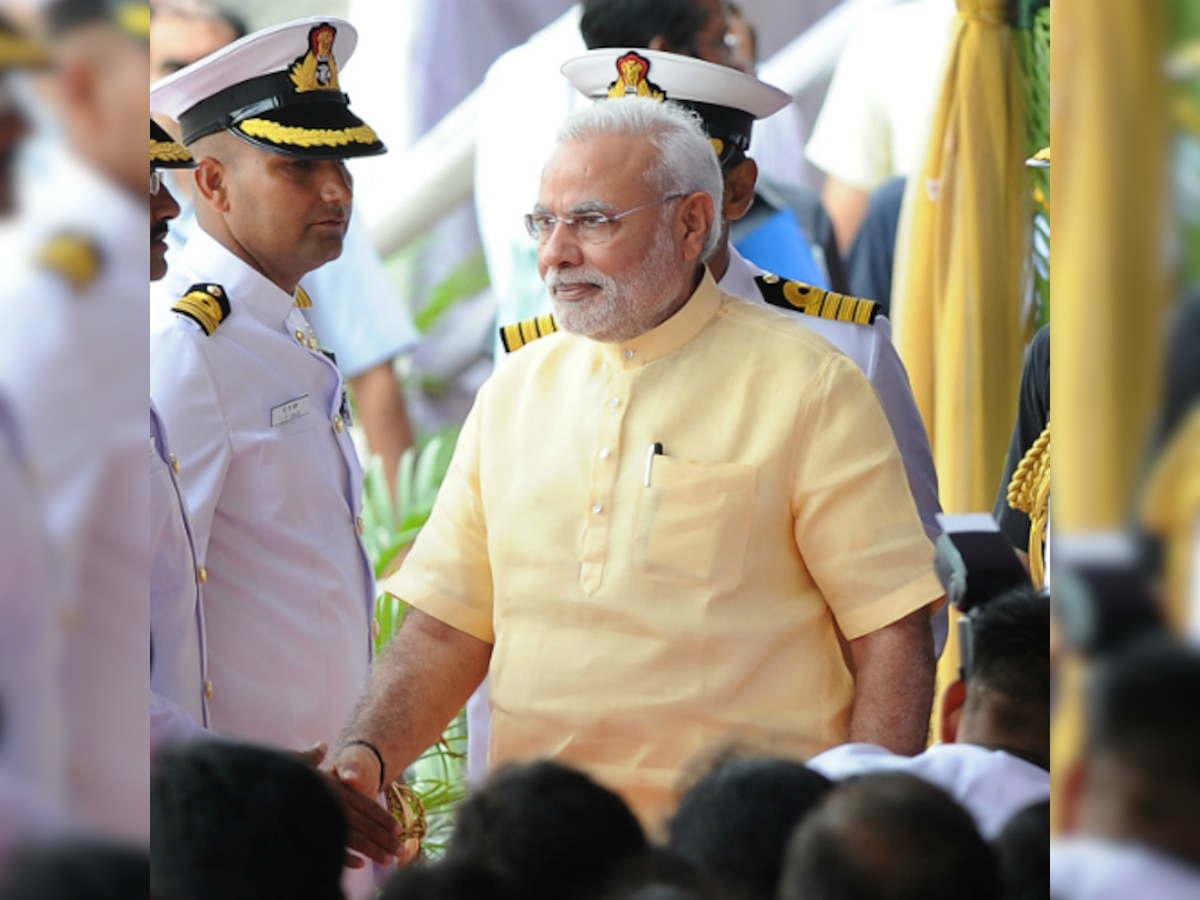 Prime Minister Narendra Modi inducts INS Kolkata into Indian Navy; says warship proves India's capabilities