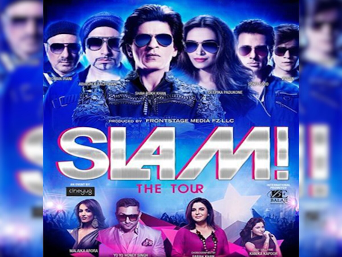 Shah Rukh Khan shoots a selfie video with 'Happy New Year' co-stars for SLAM! The Tour