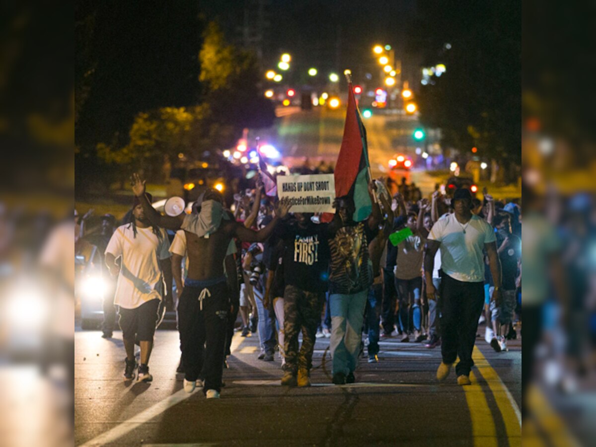 Fire at memorial to slain teenager Michael Brown, evening violence fuels tensions in Missouri