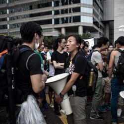 Hong Kong leader plays waiting game, protesters demand he resigns