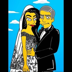 George Clooney, Amal Alamuddin wedding gets 'The Simpsons' treatment