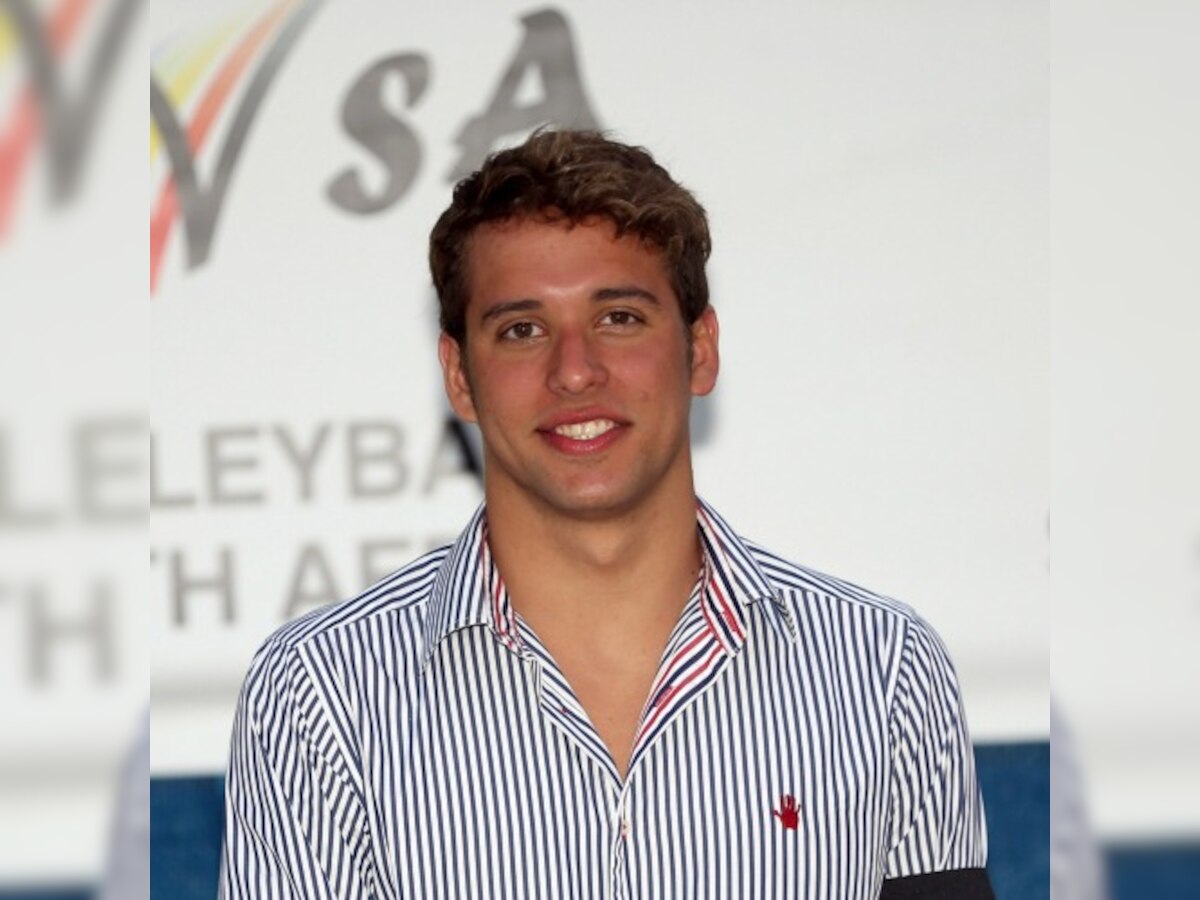 Chad le Clos throws down the gauntlet to Olympic swimming champion Michael Phelps