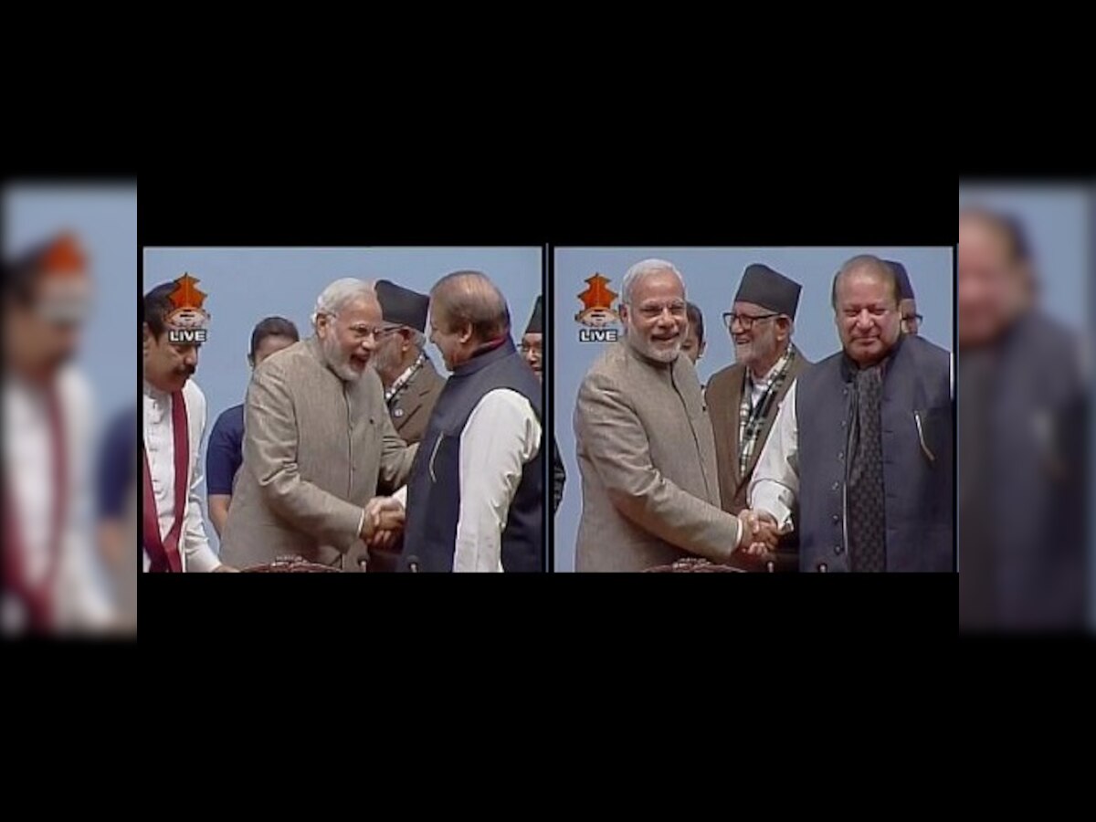 Narendra Modi-Nawaz Sharif handshake salvages SAARC summit