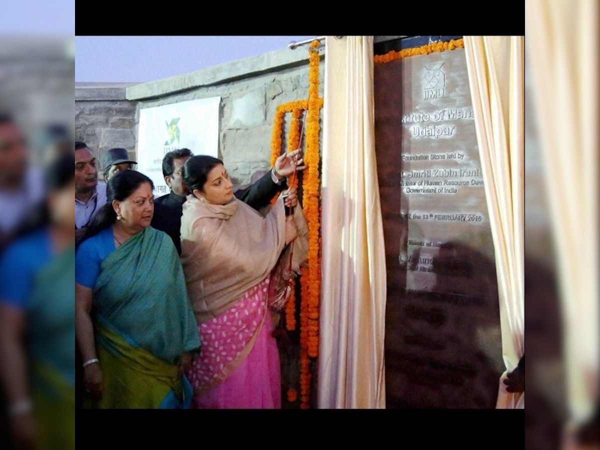 Smriti Irani inaugurates IIM Udaipur