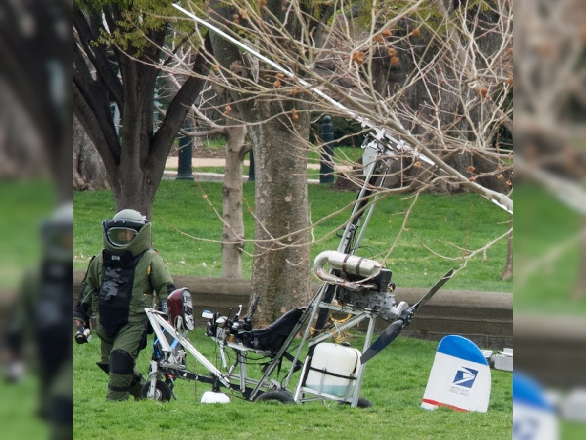 Small helicopter lands on US Capitol grounds, one person detained: Police