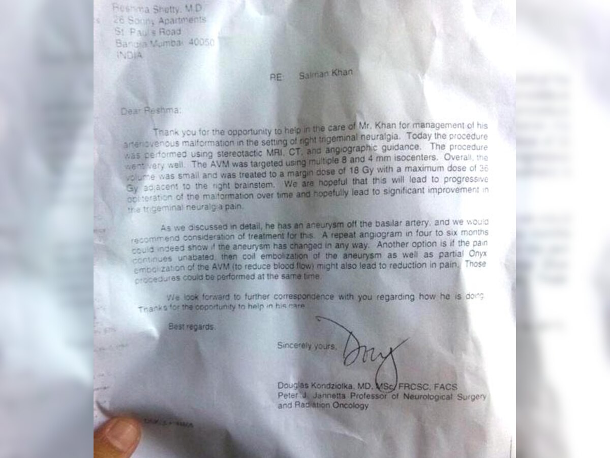 Here’s what Salman Khan’s medical report submitted to the court read