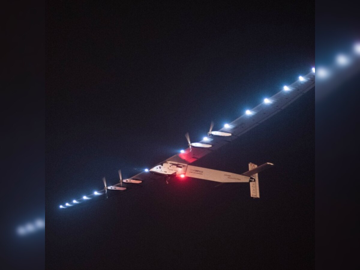 Solar Impulse 2 inside mobile hangar in Japan for maintenance work