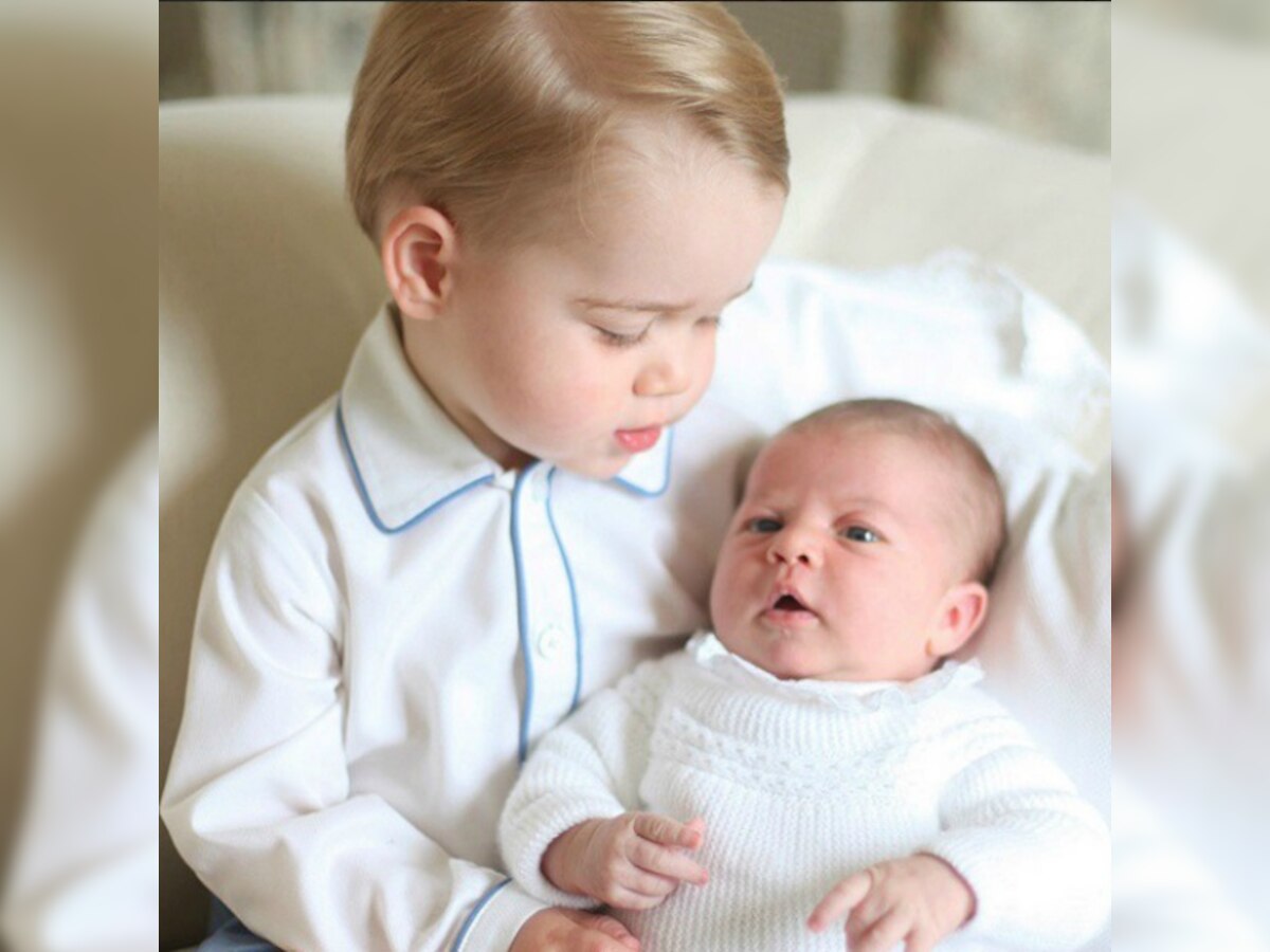 First official pictures of Princess Charlotte with brother Prince George released