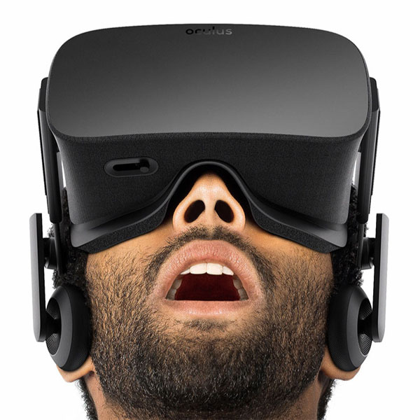 Here, this is what the consumer-ready Oculus Rift VR system looks like