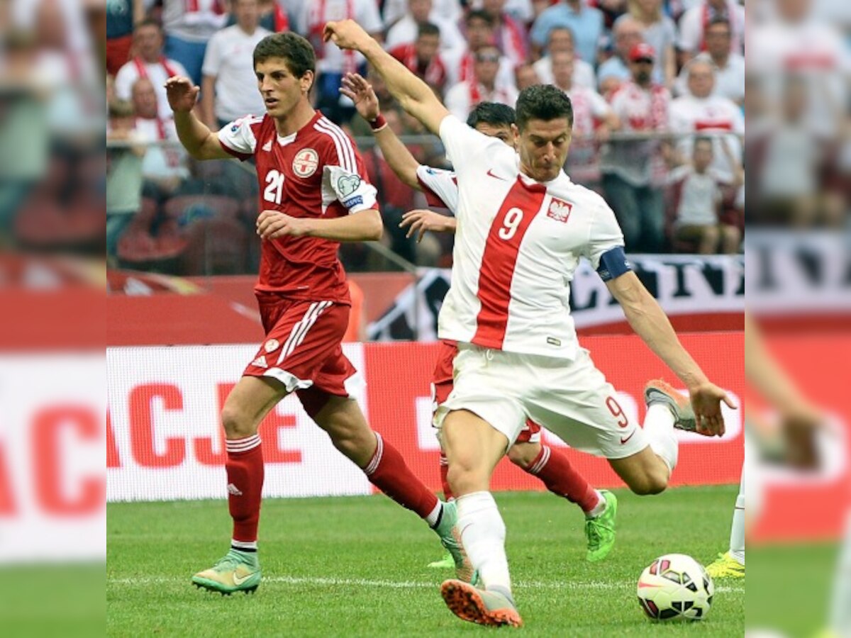 Euro 2016 Qualifiers: Lewandowski's four minute hat-trick helps Poland thrash Georgia