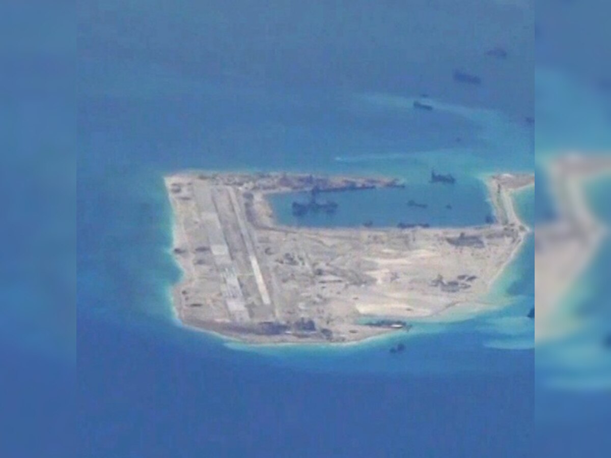 Images show Chinese airstrip on man-made Spratly island nearly finished