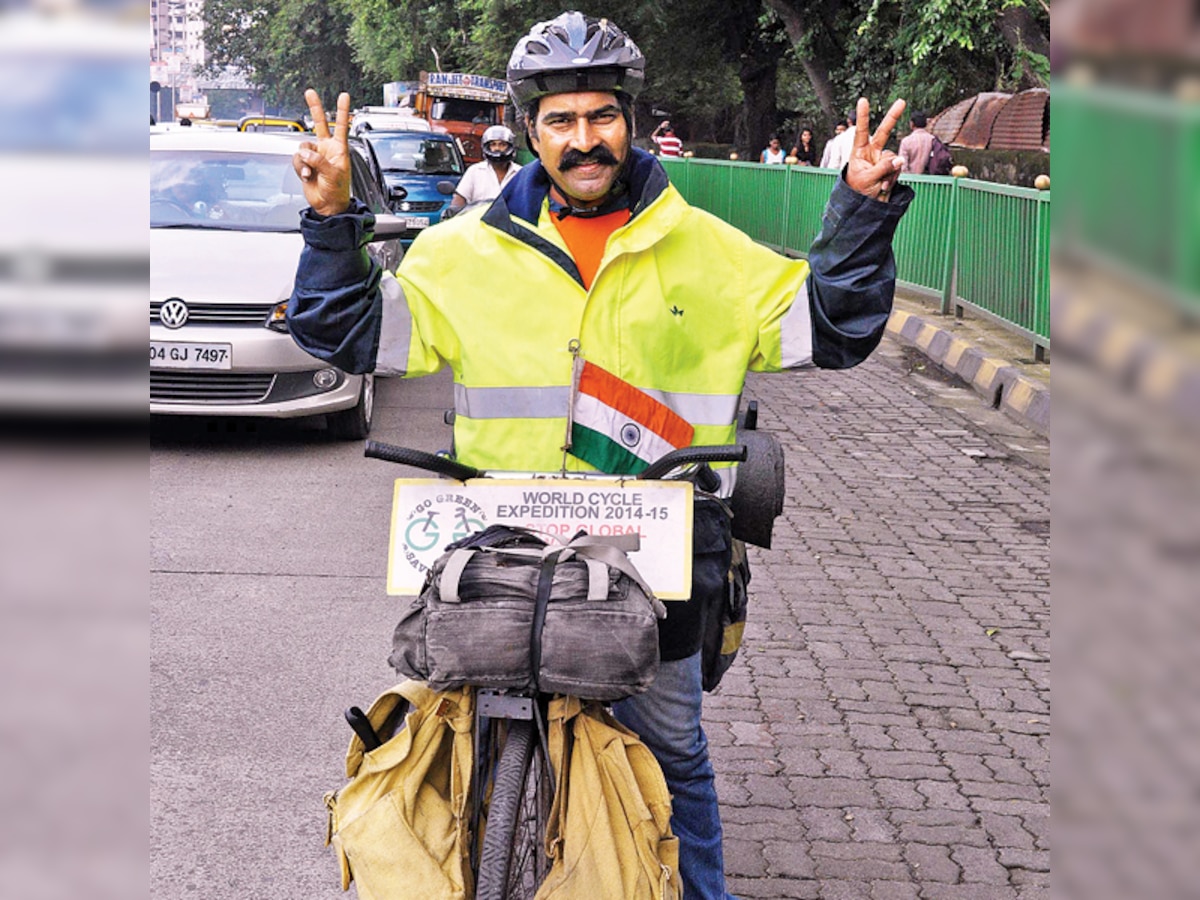 Thanekar covers 11 countries on cycle