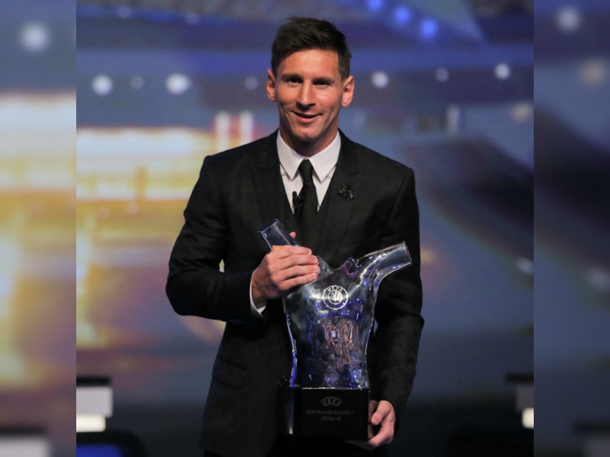 Barcelona star Lionel Messi wins UEFA best player in Europe award 