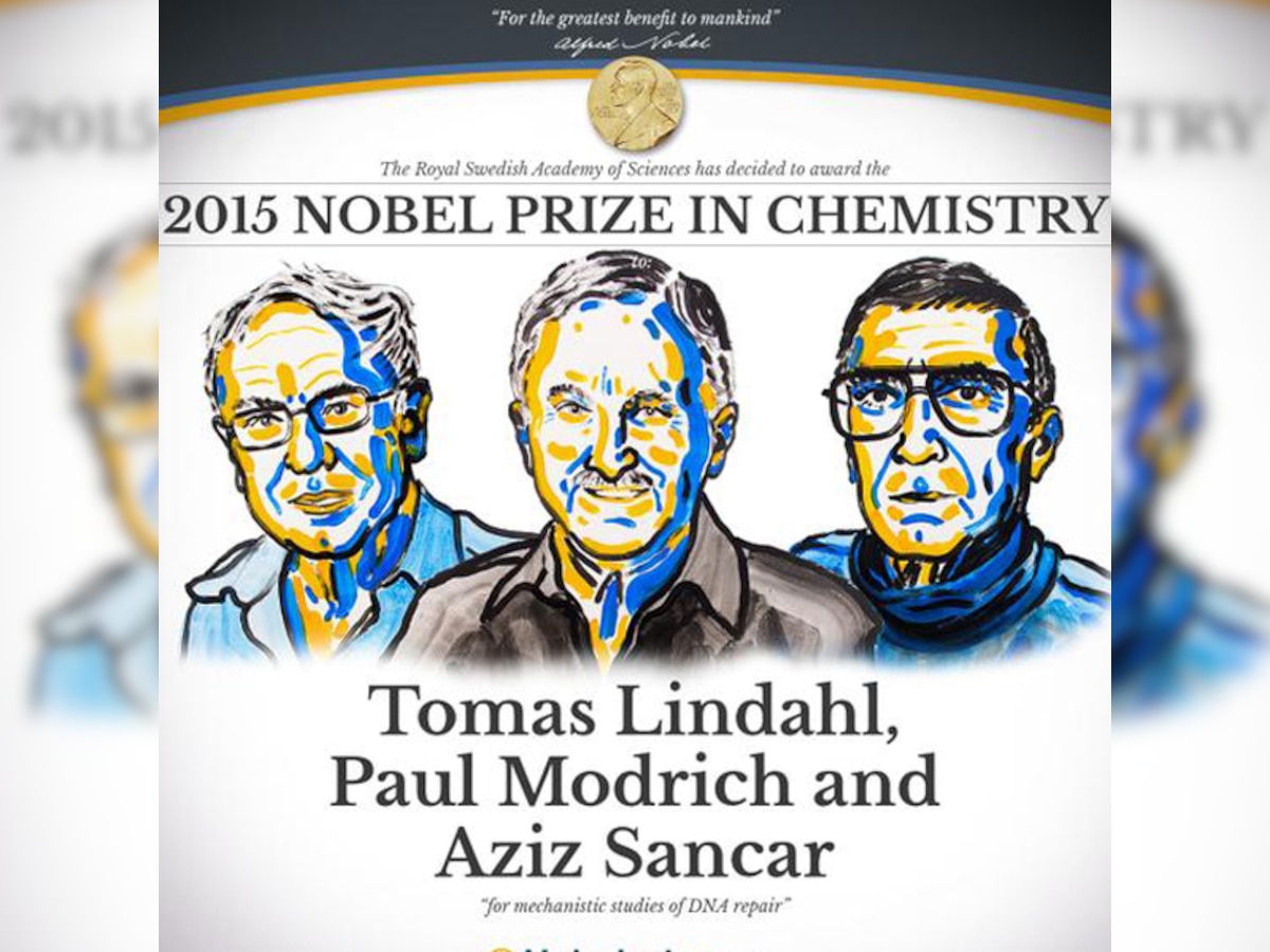 DNA scientists Tomas Lindahl, Paul Modrich, and Aziz Sancar win 2015 Nobel Prize for Chemistry