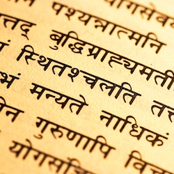 Is Sanskrit written in English/Hindi all Greek/Latin?