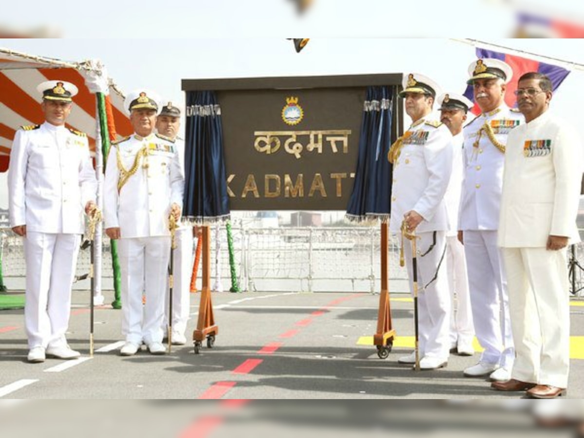 INS Kadmatt commissioned; Navy Chief RK Dhowan stresses on indigenisation