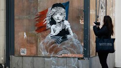Banksy's new artwork in London slams attack on Calais refugee camp