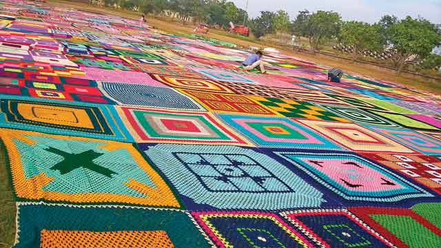 Mumbai woman part of group that made largest crochet blanket enters Guinness