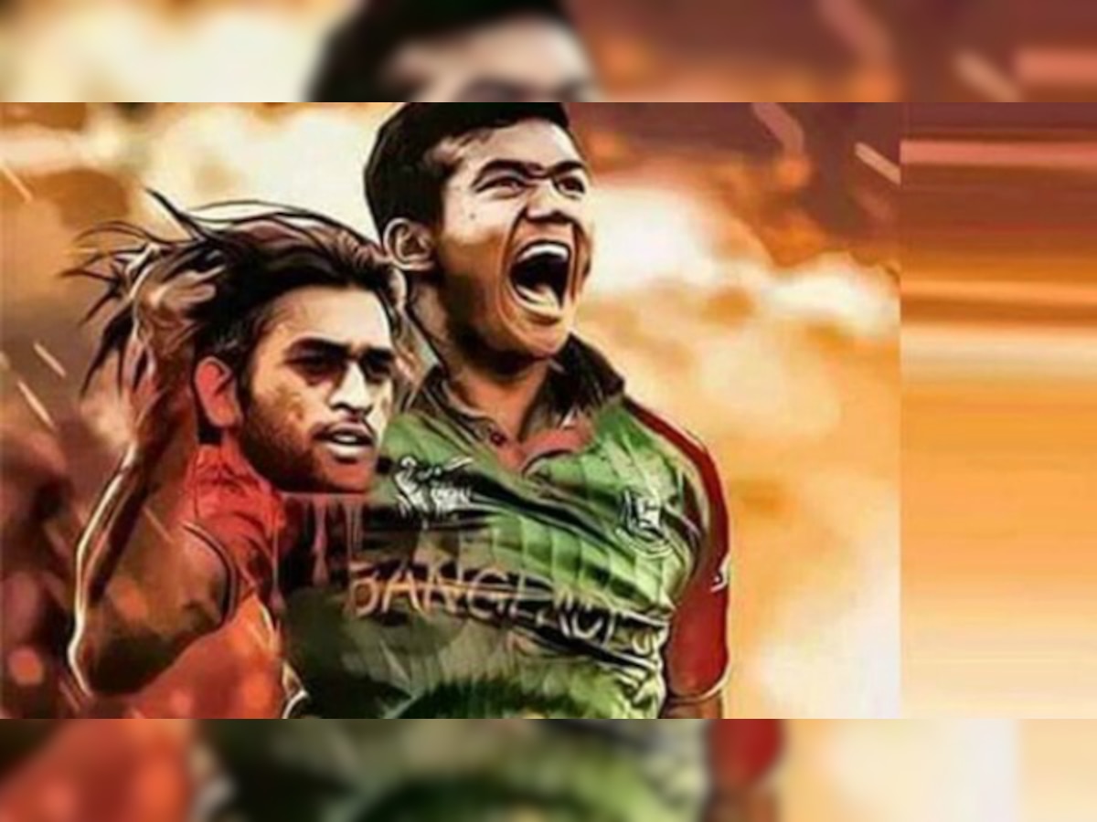 Taking final too seriously: Taskin Ahmed's picture with MS Dhoni's severed head goes viral in Bangladesh