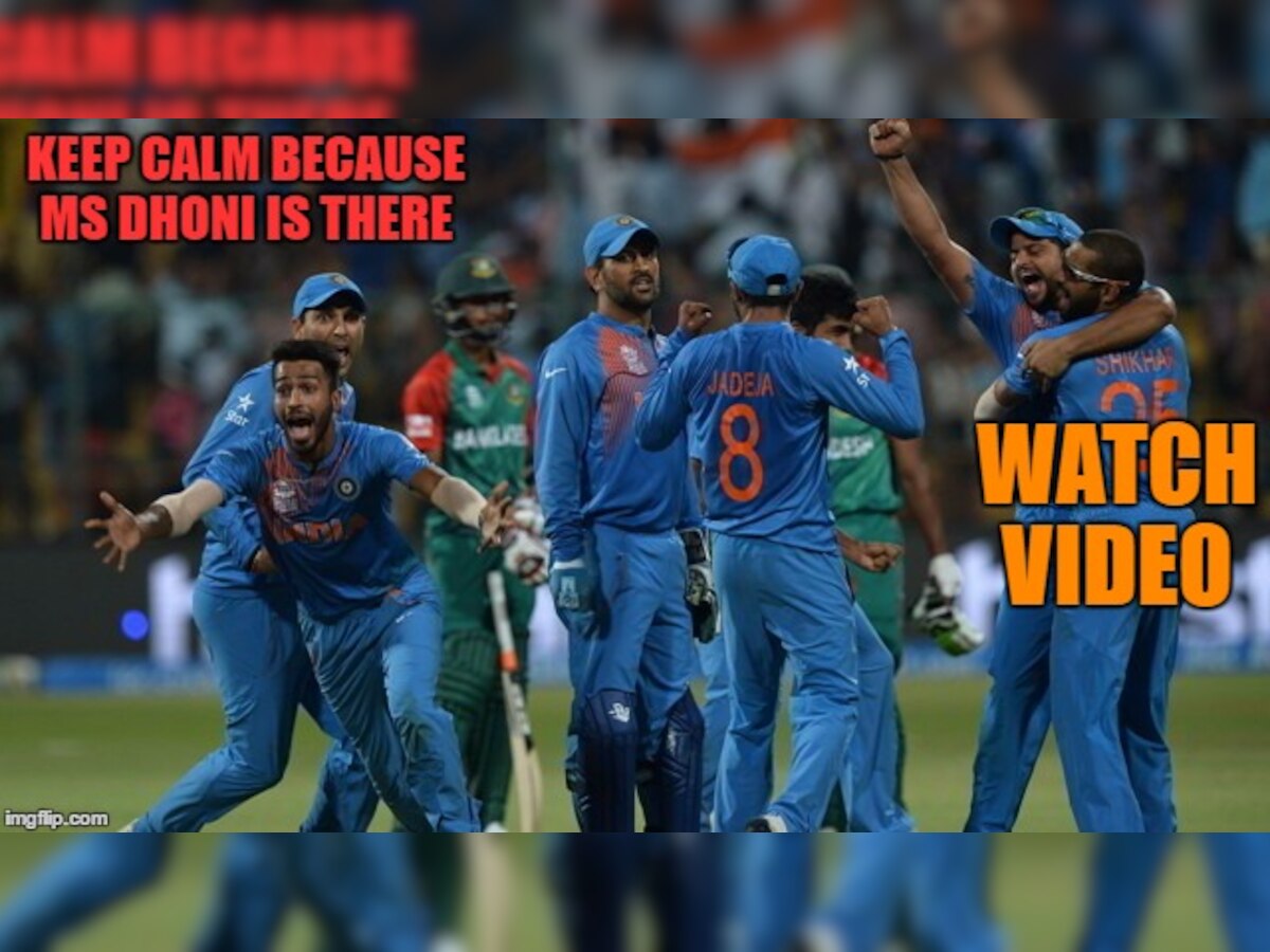 Watch | #IndvsBan: MS Dhoni saves a billion hearts with run out of the century 