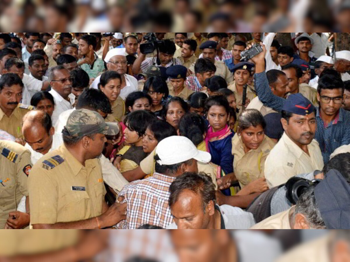 Despite HC order, women stopped from entering Shani temple