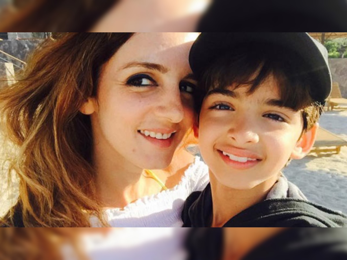 See pictures: Sussane Khan having gala time with 'sun and sons'