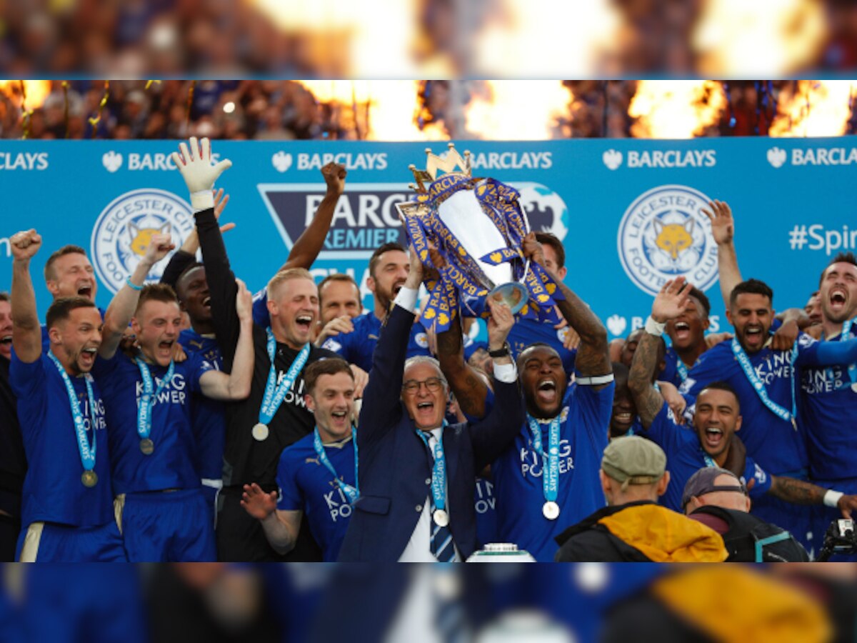 Vardy scores two as Leicester City lift Premier League title