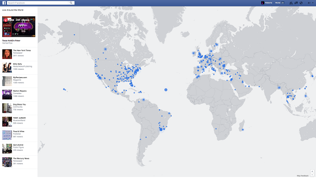 Facebook Server Map Facebook’s interactive map lets you discover live videos from around ...