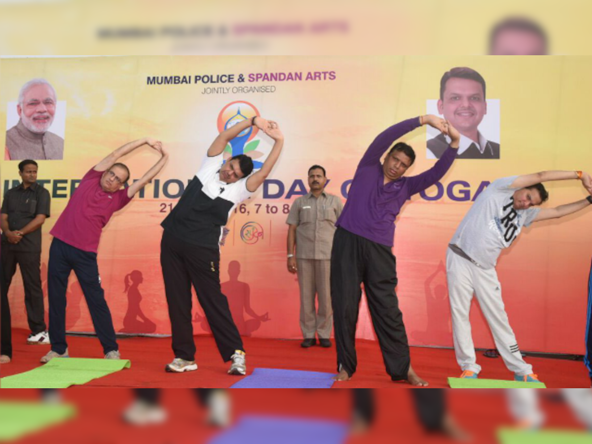 Maha Governor, CM Devendra Fadnavis join in International Yoga Day celebrations