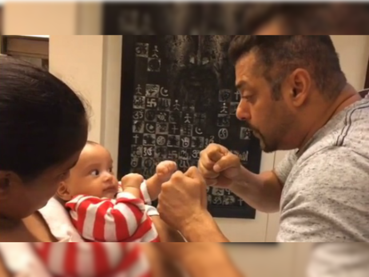 Must Watch: Salman Khan singing 'Main Hoon Hero Tera' and 'Sultan' songs to nephew Ahil!