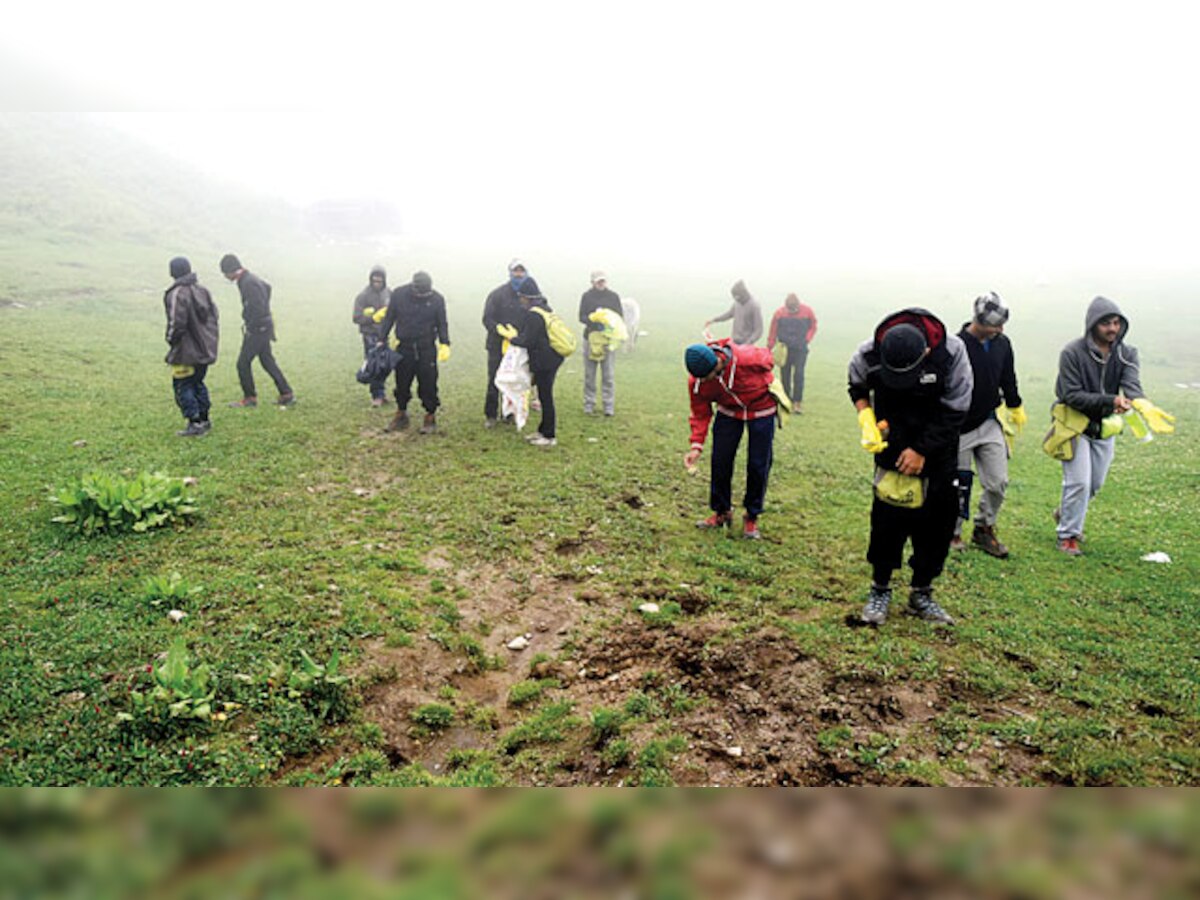 Trekkers collect 2,127kg of waste at Roopkund in Himalayas