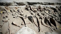 Mass grave of shackled skeletons at ancient Greek site unearthed