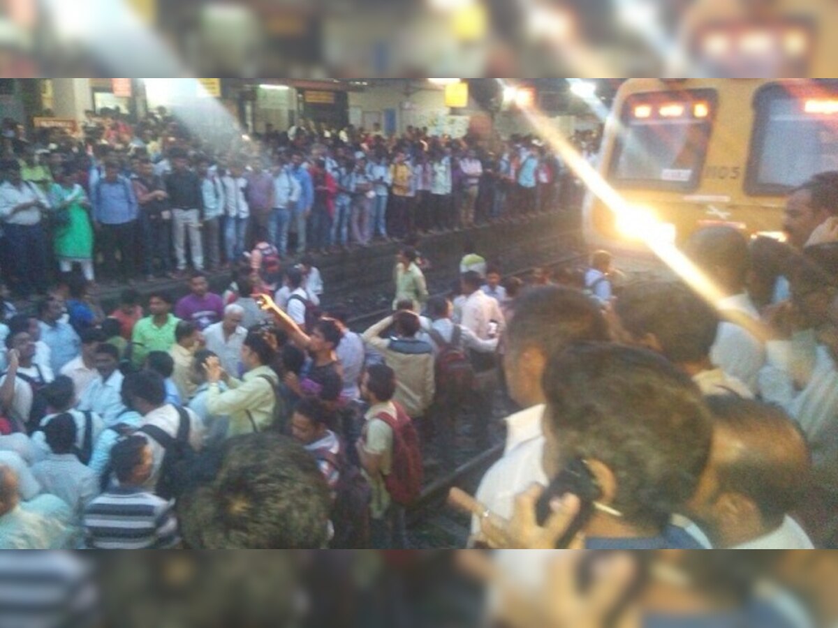 Watch: Angry commuters protest at Badlapur station over delayed trains in Mumbai