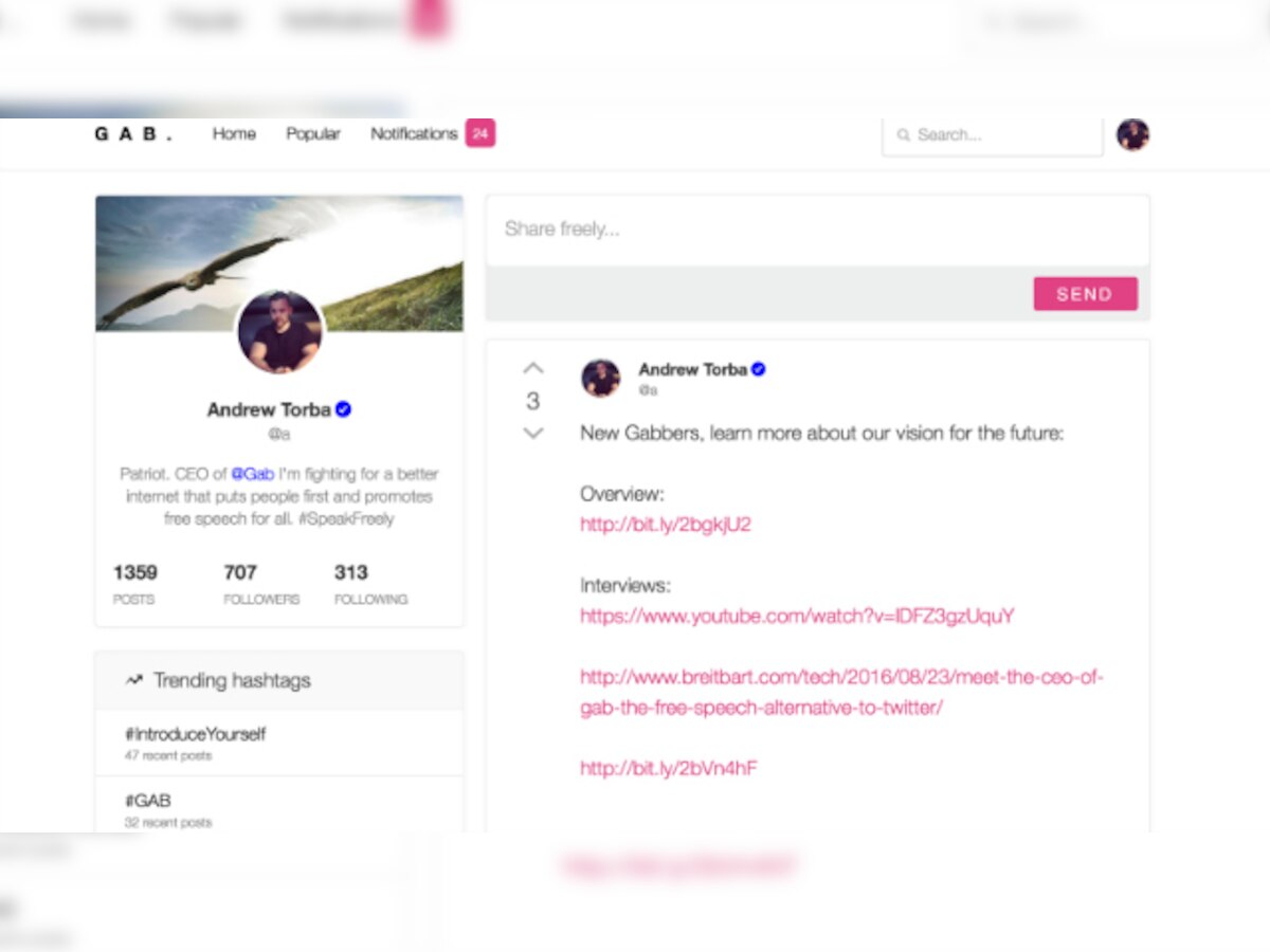 Gab.ai is a new social network that promises complete freedom of speech