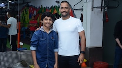 Dhoni meets Dhoni: When Mahi met Zeeshan, the kid who played his younger self in his biopic!