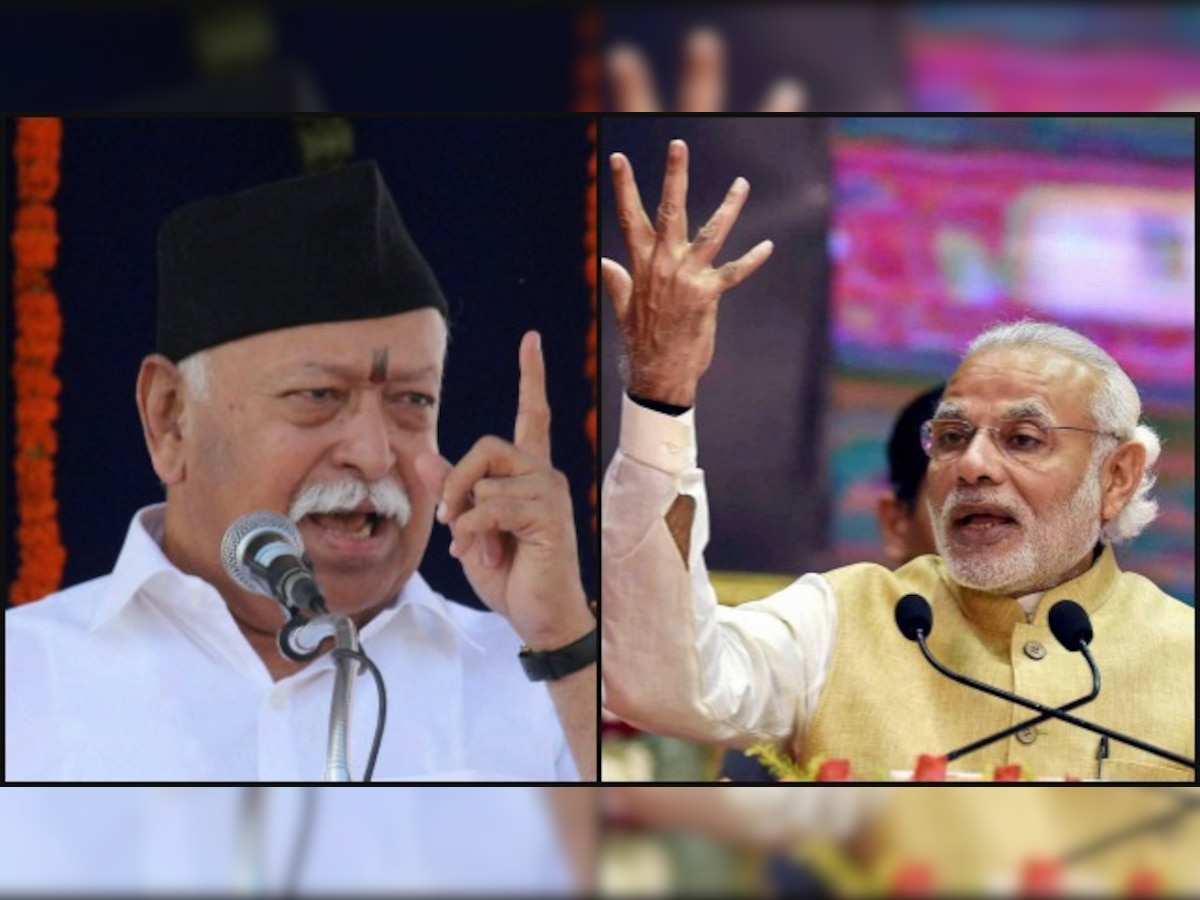 Was Mohan Bhagwat backing Modi or differing with him on cow vigilante groups?
