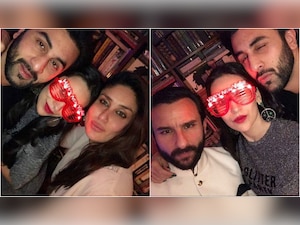 See Pictures: Yummy Mommy Kareena Kapoor rings in the New Year with hubby Saif and sister Karisma