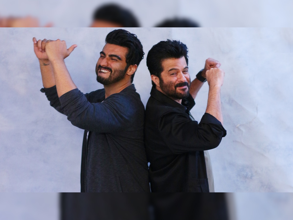 Anil Kapoor surprises bhatija Arjun Kapoor on sets of 'Mubarakan'