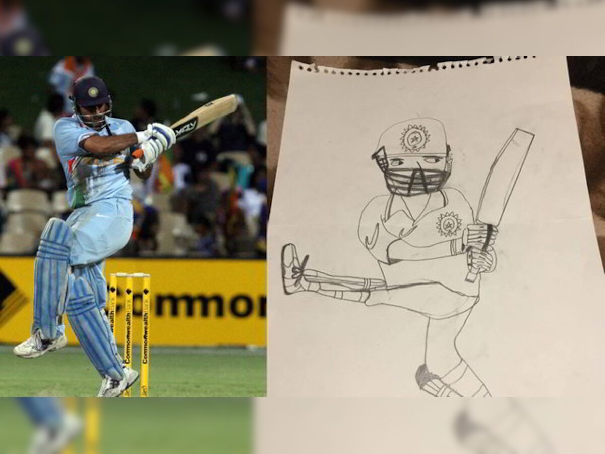  Virender Sehwag’s son's ADORABLE sketch of Mahendra Singh Dhoni will melt your heart