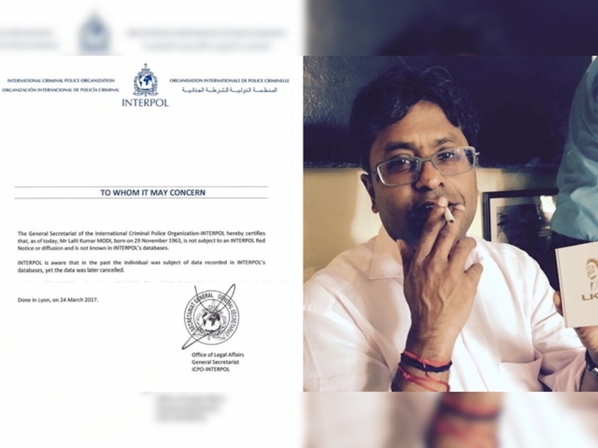 Former IPL commissioner Lalit Modi claims Interpol has removed him from red notice category 