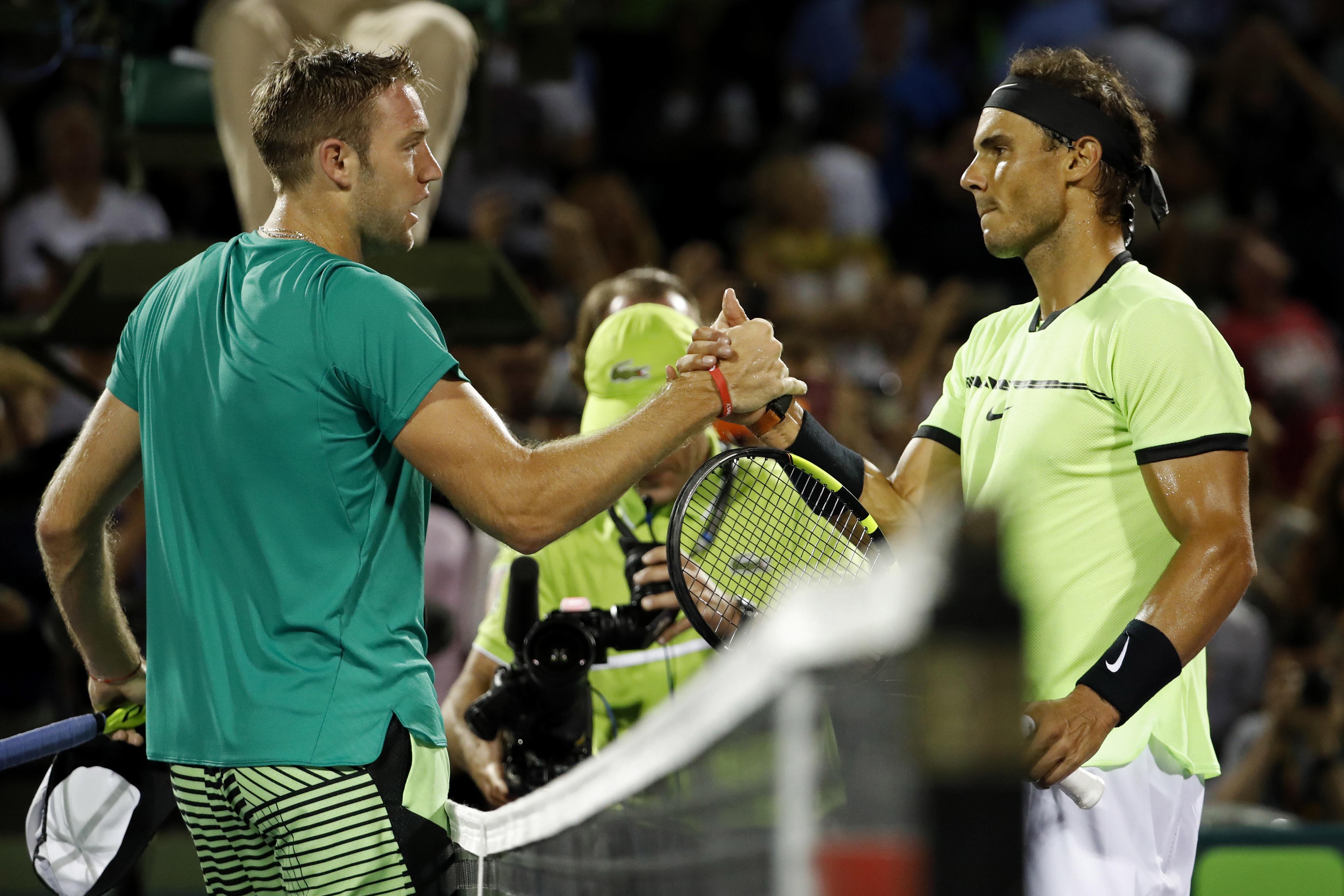 WATCH Miami Open Rafael Nadal beats Jack Sock in quarters, Kei Nishikori out