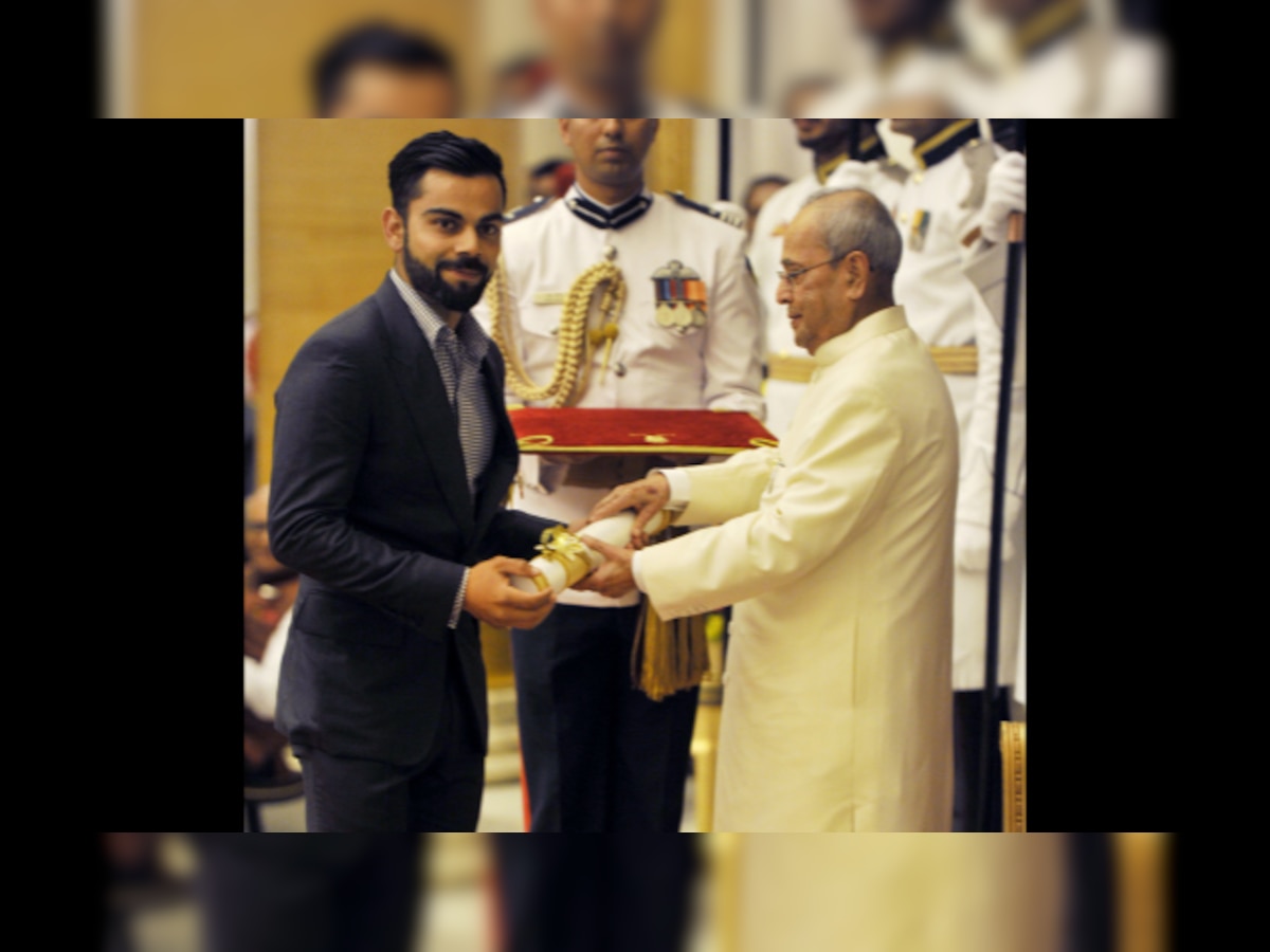 Virat Kohli posts heartfelt message after receiving the Padma Shri award 