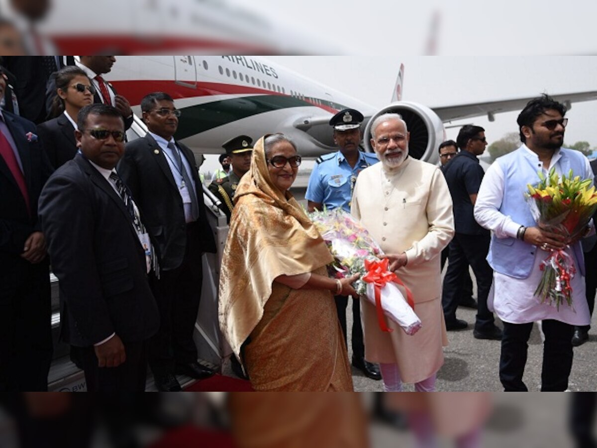 PM Modi sets protocol aside, receives Bangladesh PM Shiekh Hasina at Delhi airport