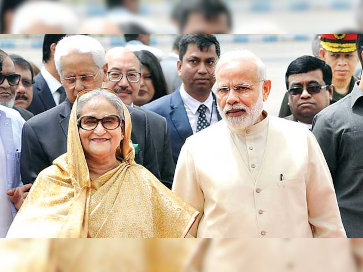 PM Modi sets aside protocol to receive Sheikh Hasina 