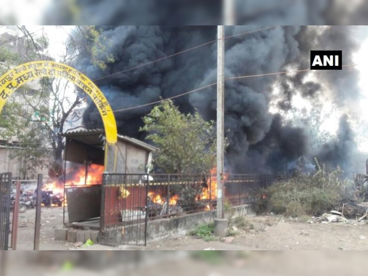 Chhattisgarh: Fire breaks out near Raipur railway station, 150 vehicles gutted