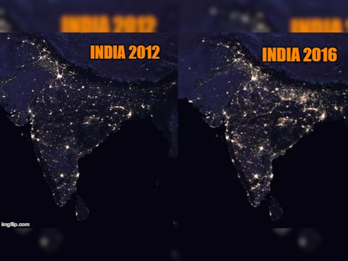 India 2012 v/s India 2016: These pics from NASA shows Modi's India is shining bright